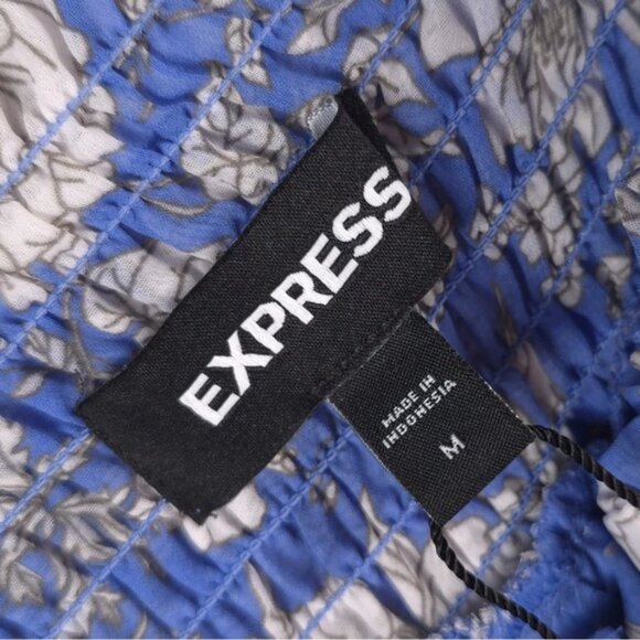 NWT EXPRESS Women’s Floral Mini Skirt Smocked‎ Ruffle Chiffon Layered MEDIUM - Picture 5 of 10